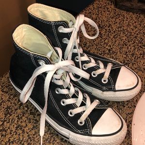 Black Converse high tops firm price